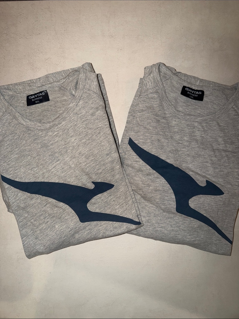 Qantas M/L L/XL Business Class Pajamas PJs Grey Navy Blue Kangaroo Bundle Lot